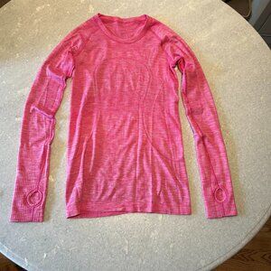Lululemon Swiftly Tech Long Sleeve Shirt Hip Length Pink 4